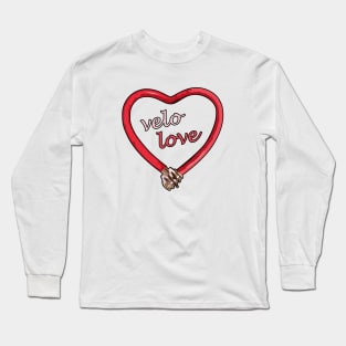 velo love bike lock hearth Long Sleeve T-Shirt